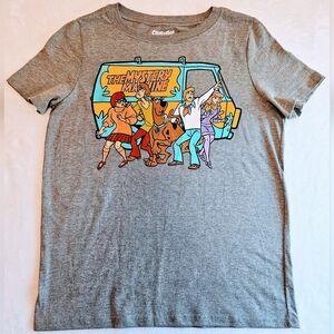 SCOOBY-DOO THE MYSTERY MACHINE Graphic Print Gray T-Shirt Tee Top Women's Small